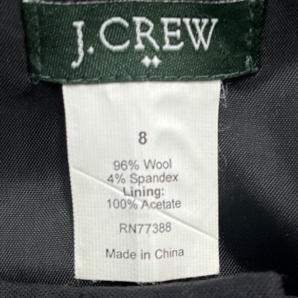 J.Crew Women’s Black Peplum Jacket Button-Front Stylish Design Size 8 - Picture 6 of 7